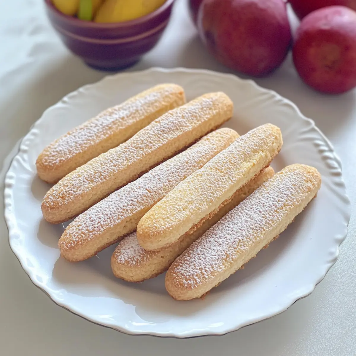 Hausgemachte Löffelbiskuits für Tiramisu