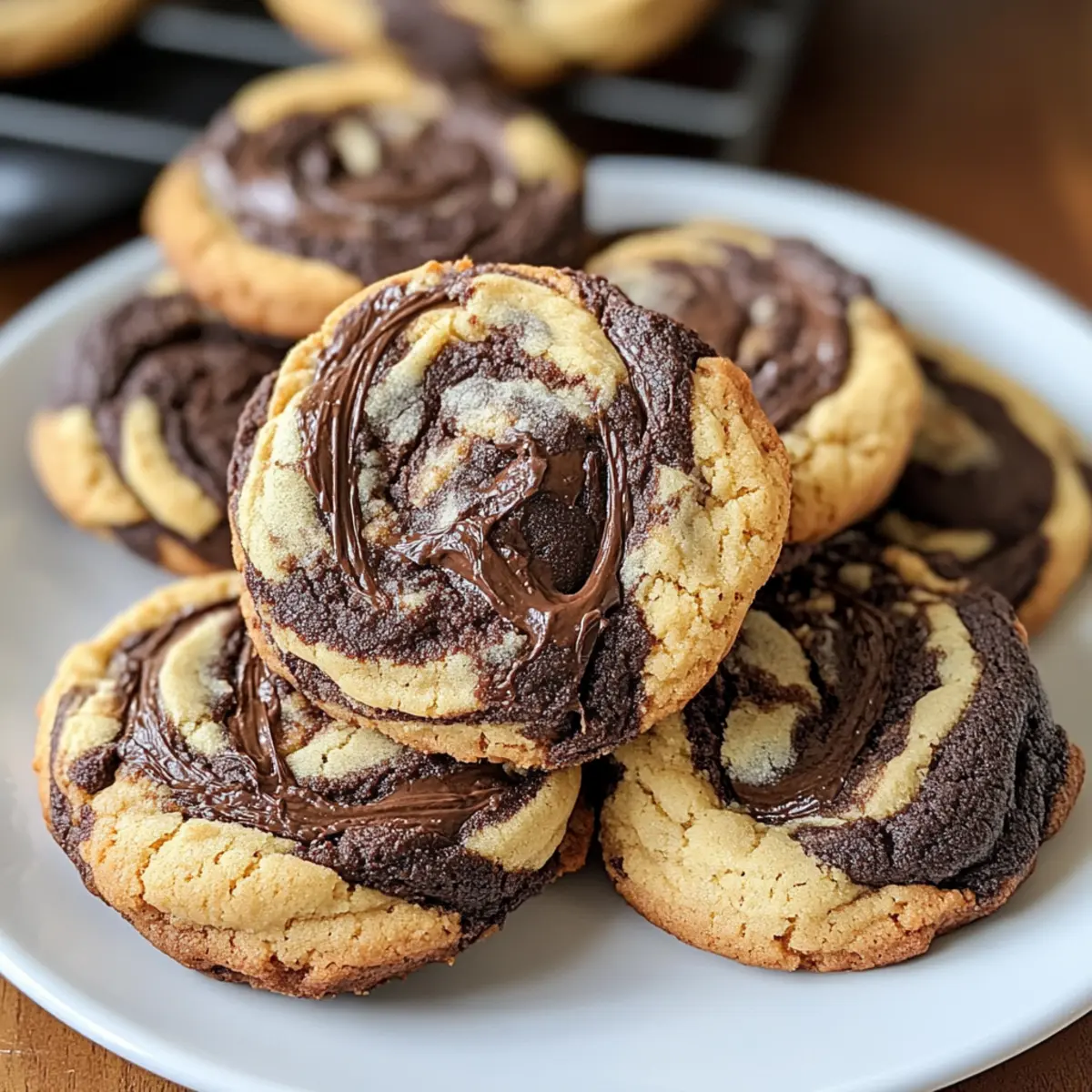 Erdnussbutter Brownie Swirl Kekse