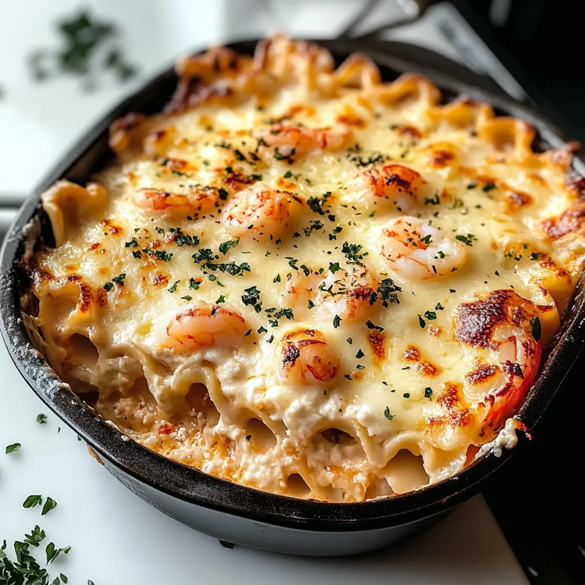 Meeresfrüchte-Lasagne mit Hummer und Garnelen