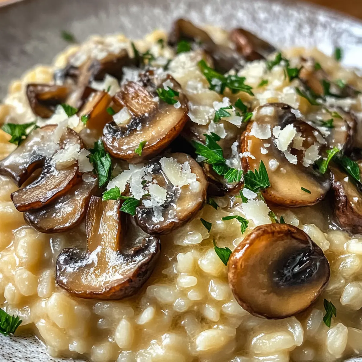 Cremiges Pilzrisotto
