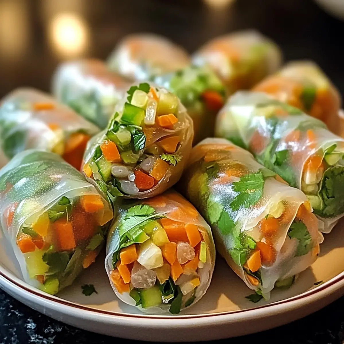 Knusprige Reispapier-Frühlingsrollen