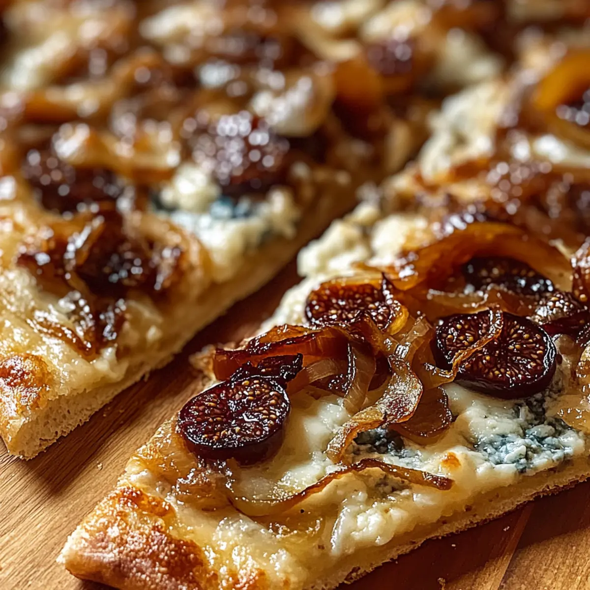 Feigen und karamellisierte Zwiebel Fladenbrot