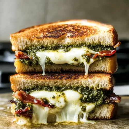 Sauerteig Pesto Gegrillter Käse
