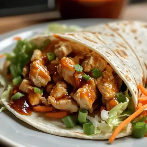 Süße Chili-Hühnchen-Wraps