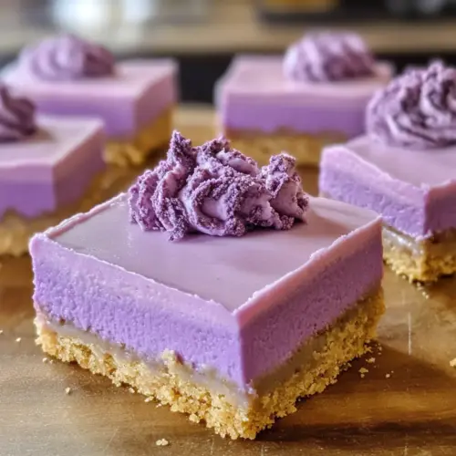 Ube Käsekuchen Riegel